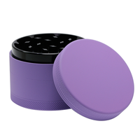 Nouvel arrivage en gros : Broyeur à herbes classique manuel 4 couches, 40mm, 50mm, 55mm, 63mm, en aluminium mat souple, multicolore, avec logo personnalisé, facile à utiliser