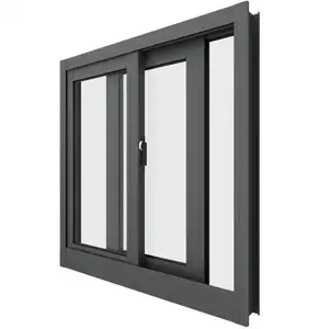 Fenêtre de vente directe d'usine fenêtres coulissantes à double vitrage en aluminium