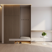 Armoire à chaussures en bois sur mesure, design moderne pour les projets hôteliers et résidentiels