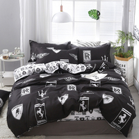 Ensemble de literie design en coton d'aloe vera, 4 pièces, ensemble de draps personnalisés, taille king, en stock