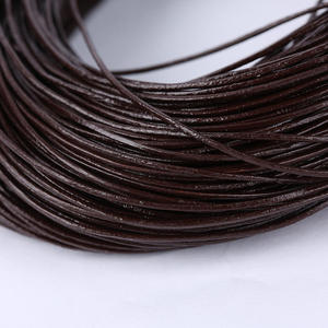 Wholesale Meters Round Genuine Leather Cord Braided Rope <b>Thong</b> <b>String</b> Components for DIY Jewelry Making - Product Image 3