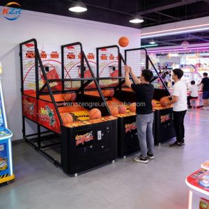เครื่องยิงบาสเก็ตบอลแบบหยอดเหรียญสำหรับถนนการค้า  เกมอาร์เคดพับได้ บรรเทาความเครียด หรูหราสำหรับผู้ใหญ่และเด็ก - Product Image 1