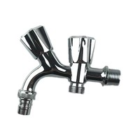 Robinet de machine à laver et d'évier à double ouverture avant-arrière, en alliage de zinc, design moderne et minimaliste, à ouverture rapide, pour le commerce extérieur