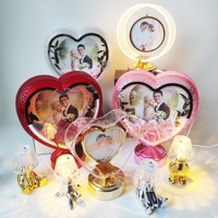 Belle conception LED cadre Photo nouvelle lampe de table LED cadre Photo anniversaire mariage cadeau personnalisé en plastique lampe à LED cadre Photo