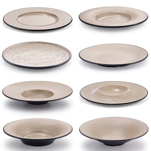 A5 Japanese-style <b>melamine</b> <b>plate</b>, imitation porcelain round <b>plate</b>, flat <b>plate</b>, restaurant plastic dinner <b>plate</b>, dish, hot pot, - Product Image 1