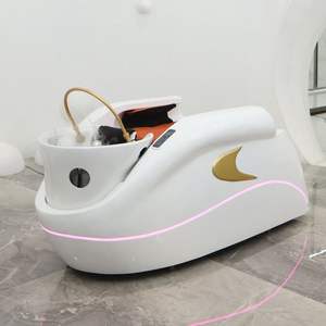 Chaise de massage électrique de luxe pour le cuir chevelu, spa capillaire, circulation d'eau, thérapie du cuir chevelu, aromathérapie, lit de shampooing avec bol - Product Image 3