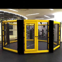 Équipement de fitness intérieur commercial couverture de toile boxe UFC atterrissage MMA cage de combat octogonale pour centre de gymnastique