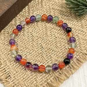 Pulsera de Piedra Natural con Cuentas de Vidrio Coloridas para Estabilidad Emocional, Fotos de Producto Profesionales, Garantía Comercial - Product Image 4
