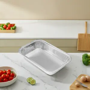 Fluglinien-aluminiumfolienbehälter vorbereitungs-mahlzeitsbehälter box für heißes essen bäckerei-liners