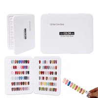 Logo personnalisé nuancier pour ongles vente en gros vernis à ongles en Gel acrylique Portable nuancier boîte d'affichage livre avec conseils pratiques