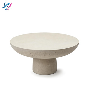 <span class=keywords><strong>Tavolino</strong></span> da Caffè Rotondo in GRC Moderno e Minimalista, Design Angolare per Hotel, Appartamenti, Giardini e Patii - Product Image 6