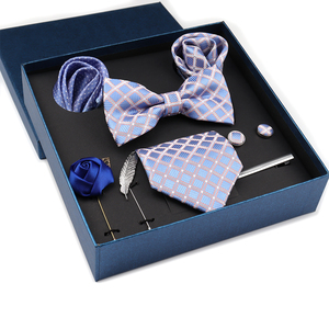 Conjunto de Corbata Naranja para Hombre 2024, Nueva Corbata de Poliéster con Estampado Paisley, Corbatas de Seda para Hombre, Pañuelo en Caja de Regalo para Padre - Product Image 2