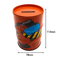 Tirelire ronde en fer blanc en gros Tirelire en fer blanc en métal Tirelire en fer blanc en vrac
