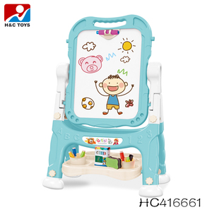 小さな画家向け 縦型スケッチパッド 両面磁気お絵かきボード 子供用 - Product Image 4