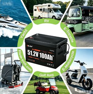 Batterie de chariot de golf électrique Enlzh LiFePO4 51.2V 105Ah, batterie lithium-ion 51.2 Volt 100Ah pour voiture de tourisme et chariot de golf - Product Image 6