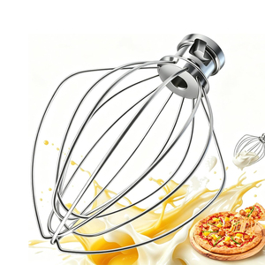Fouet en acier inoxydable à 6 brins, compatible avec les batteurs <span class=keywords><strong>KitchenAid</strong></span> Tilt Head Mixer K45WW KSM90 KSM150, lavable au lave-vaisselle - Product Image 1