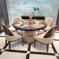 Ensemble de table à manger extensible en bois de style moderne Nordia avec 8 chaises, personnalisable pour villa, appartement et hôtel