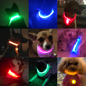 Vente directe d'usine vente chaude LED clignotant collier pour animaux de compagnie collier de <span class=keywords><strong>chien</strong></span> lumineux pour la sécurité marche animal de compagnie et contre l'animal perdu - Product Image 2