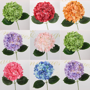 Fleurs d'hortensia artificielles, branche unique, en plastique PU et soie, pour la décoration intérieure et les arrangements floraux de mariage - Product Image 5