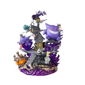 Ensemble de figurines de collection Pokémon, série d'œufs de type fantôme, Gengar, scène GK, avec base de <span class=keywords><strong>maison</strong></span> hantée pour collectionneurs - Product Image 6