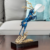 Décoration Cerf Cinq Bénédictions en Laiton Coulé de Luxe Léger à Prix Abordable par Yf Model Sd2 pour Cadeau de Pendaison de Crémaillère et Entrée de Bureau