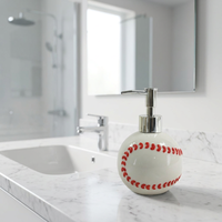 Distributeur de savon liquide pour les mains en céramique, design moderne, personnalisable, pour salle de bain