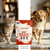 Poudre de Bouillon de Bœuf Riche en Protéines, Absorption Rapide, Sûr, Soutien Articulaire et Cutané, Complément Nutritionnel pour Chiens et Chats Toutes Races