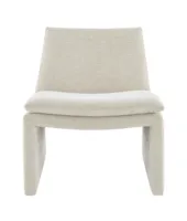 Chaise d'appoint moderne nordique pour salon Meubles de salon rembourrés confortables en tissu avec base en bois