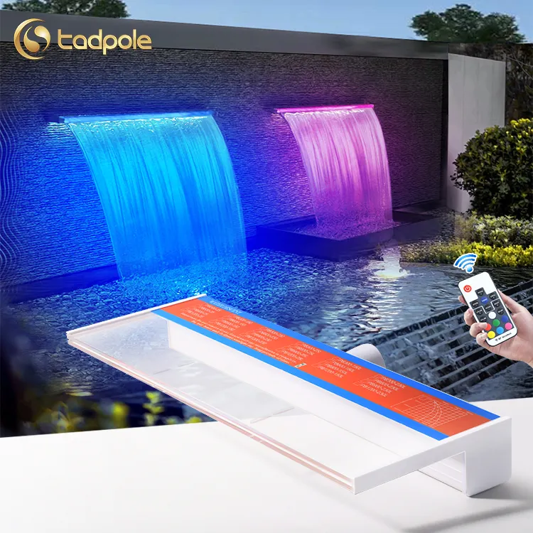 Acryl material und transparenter Abstieg Wasserspiel Kaskade Schwimmbad Wasserfall Brunnen mit schiere