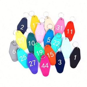 Design Designs Custom Blank Hotel Keychains Vintage Style Motel Plastic Keychains - Product Image 6