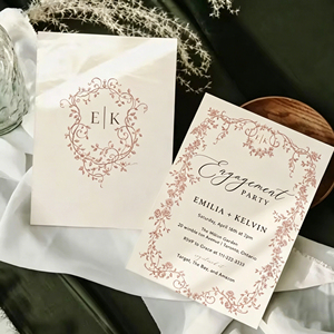 Invitaciones de Boda de Alta Gama Personalizadas, Tarjeta de Felicitación con Impresión Digital en Papel Kraft y Cartulina para Organizadores de Eventos de Boda - Product Image 6