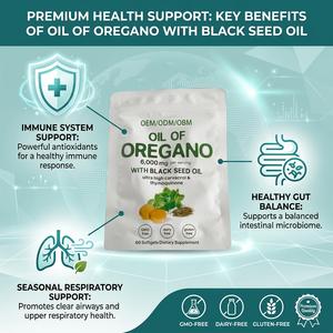 OEM Oregano Oil with Black Seed Oil Softgels for Antioxidant Support and Immune Health ODM Private Label Factory Wholesale - Product Image 5