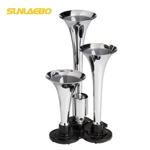 אוטומטי 3 חצוצרה רכב צופר אוויר 12V מדחס רסיס 150DB סופר רם אוויר צינור צופר מכונית רמקול עבור משאית