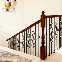 Système d'escalier intérieur en vente chaude, poignée confortable pour la rampe d'escalier, balustre, balustrades et rampes, grand volute