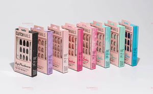 Cajas de embalaje de uñas portátiles de cartón de ventana nueva <span class=keywords><strong>para</strong></span> prensa en uñas papel especial plegable estampado en caliente impreso - Product Image 3