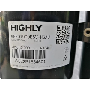 Compresor de Refrigeración de Alto Rendimiento WHP01900BSV-H6AU R134a 50Hz 220-240V RoHS - Product Image 1