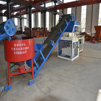 Machine automatique hydraulique de fabrication de briques en terre cuite avec interverrouillage OWYY1-10, ligne de production de briques contrôlée par PLC pour pavés creux emboîtables