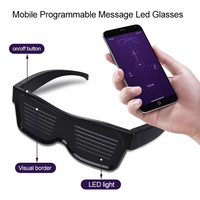 Lunettes lumineuses LED Rechargeable par USB, APP DIY, Messages, fête, danse,