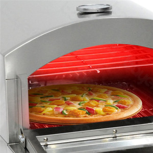 Four à pizza électrique commercial à un seul niveau en acier inoxydable avec pierre à pizza - Product Image 4