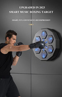 Machine de boxe musicale intelligente avec cible murale lumineuse, coussinets de frappe électroniques musicaux, boxe électrique