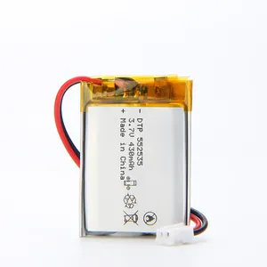 552535 452050 Li离子电池3.7V 430mAh 450mAh 1.665wh Li Po电池