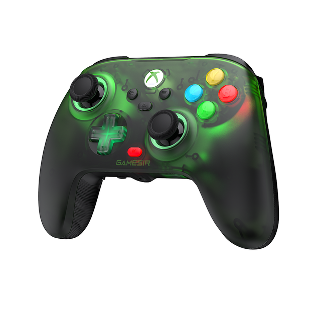 Hall Effect Joystick Trigger Wired Gamepad GameSir T7 Pro W Retro Green Transparent Controller Adjustable Trigger