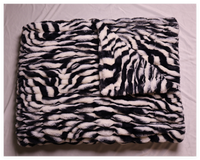 Plaid en fausse fourrure plissé motif zèbre |   Couverture en peluche à imprimé léopard, douce et chaude pour l'hiver, originale HUGS