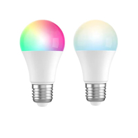 Gatetop 9W A60 E27 Ampoule LED Intelligente Compatible Tuya Alexa Google Assistant RGB AC 85-265V Plastique Dimmable Garantie 2 Ans