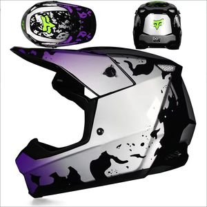 Nueva moda Cross off Road casco de motocicleta de cara completa <span class=keywords><strong>para</strong></span> Motocross ATV <span class=keywords><strong>Karting</strong></span> Material ABS con regalo gratis gafas guantes - Product Image 4
