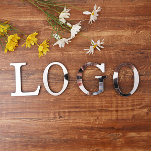 Argento a specchio con motivo a cuore e lettere adesivo per interni arte da te decorazione murale per la casa e per feste di nozze da parete decalcomanie - Product Image 4