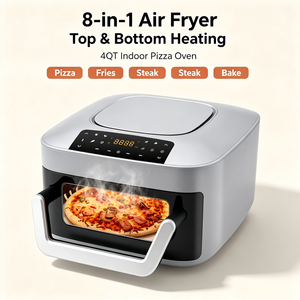 Freidora de Aire Visible 8 en 1 con Calentamiento Superior e Inferior, Horno de Pizza Interior de 4QT, Apto para Pizzas de <span class=keywords><strong>10</strong></span> Pulgadas, 3.8 <span class=keywords><strong>Litros</strong></span>, Pantalla Táctil Digital - Product Image 2