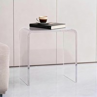 Tables d'appoint en acrylique transparentes personnalisées en usine, tables d'appoint en acrylique pour salon et tables de chevet pour chambre à coucher