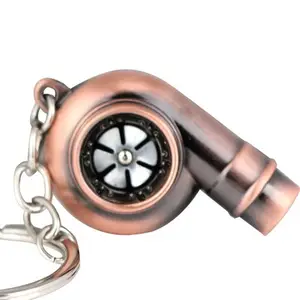 Auto Parts Models Key Fob Bag Car Pendant Ornaments Whistle Turbocharger <strong>Turbo</strong> <strong>Keychain</strong> with Sound - Product Image 4