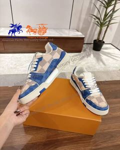 Chaussures de tennis de luxe en cuir de veau, baskets de sport décontractées pour hommes, légères et confortables, chaussures de jogging Lvs - Product Image 2